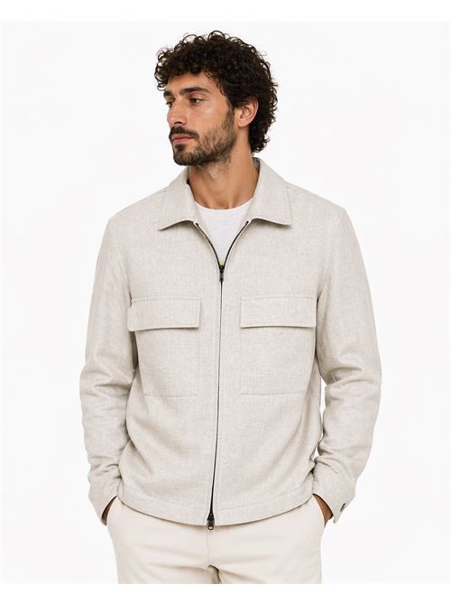 Giacca in lino con zip MANUEL RITZ | 4032H8407 263144.22